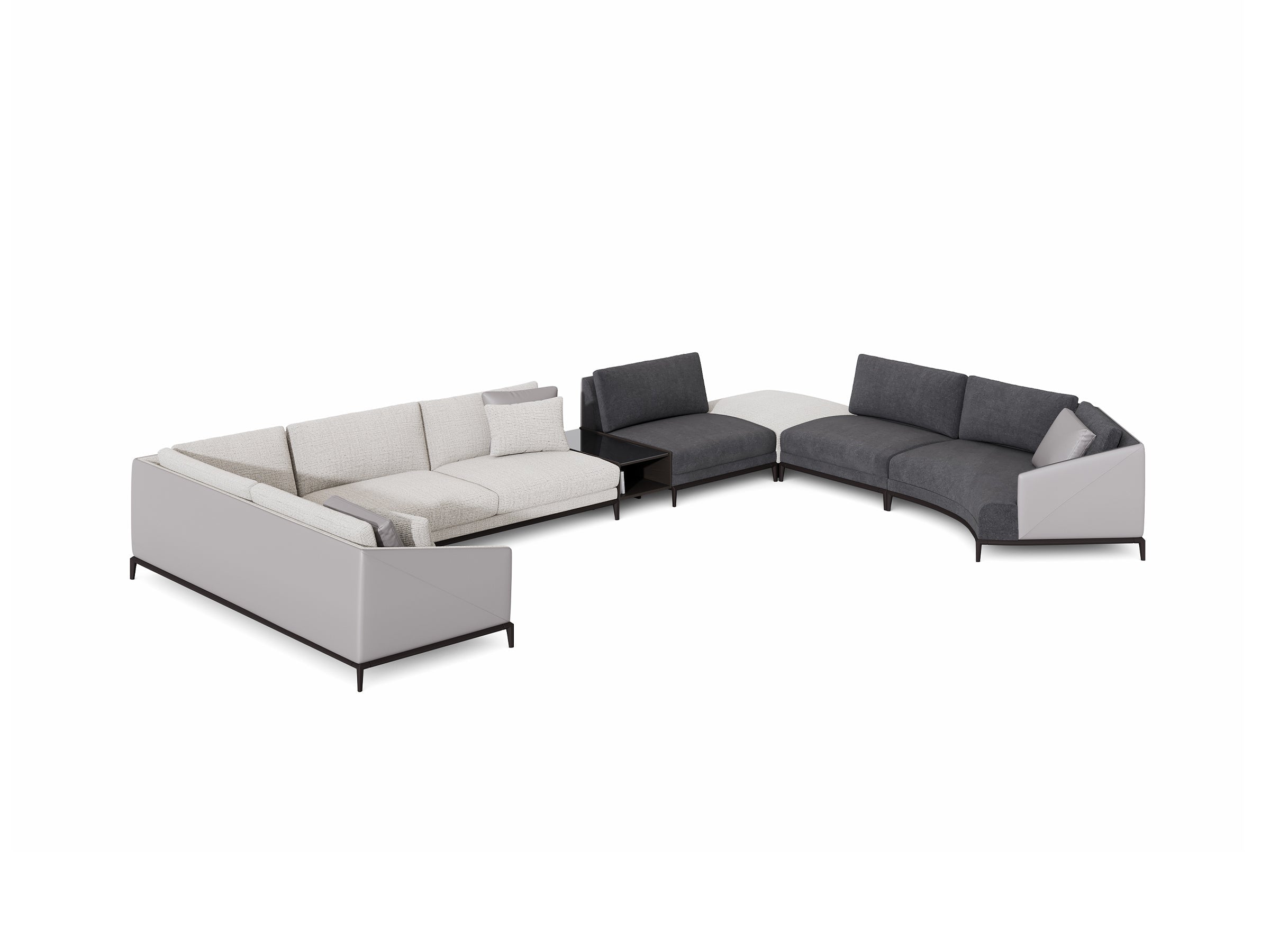 Ikon Corner Sofa With Wood Leg