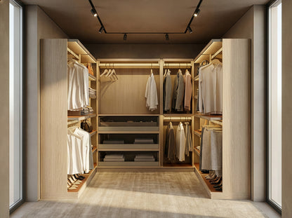 Drawer and Hanging as Walk-In Closet