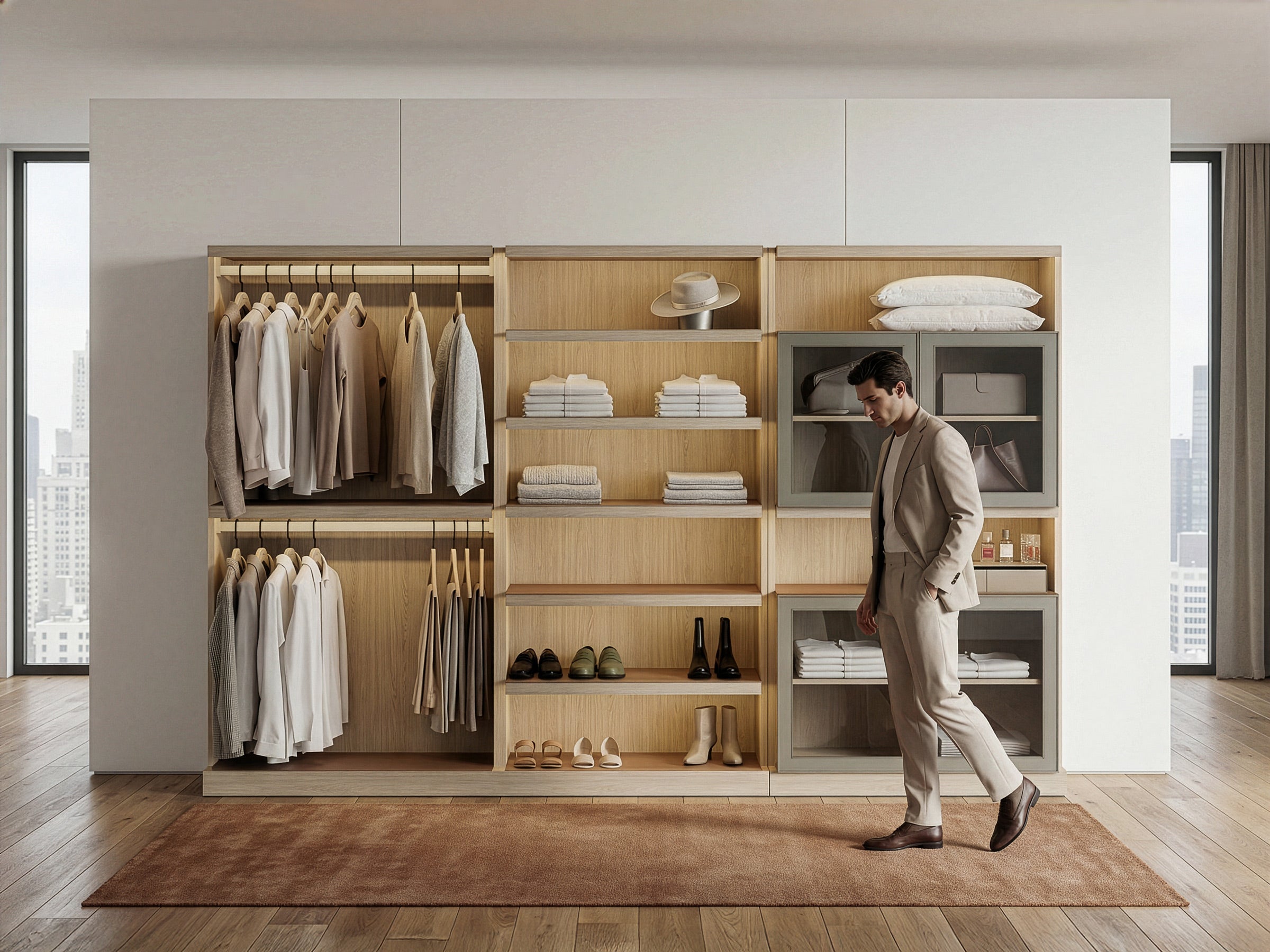 Mixed Storage as Wardrobe