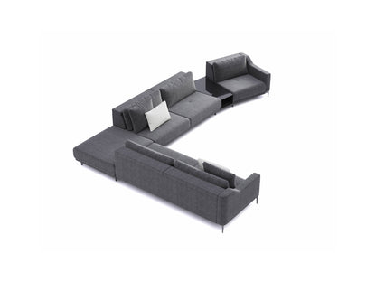Mild Open Corner Sofa With Table - Lazzoni™