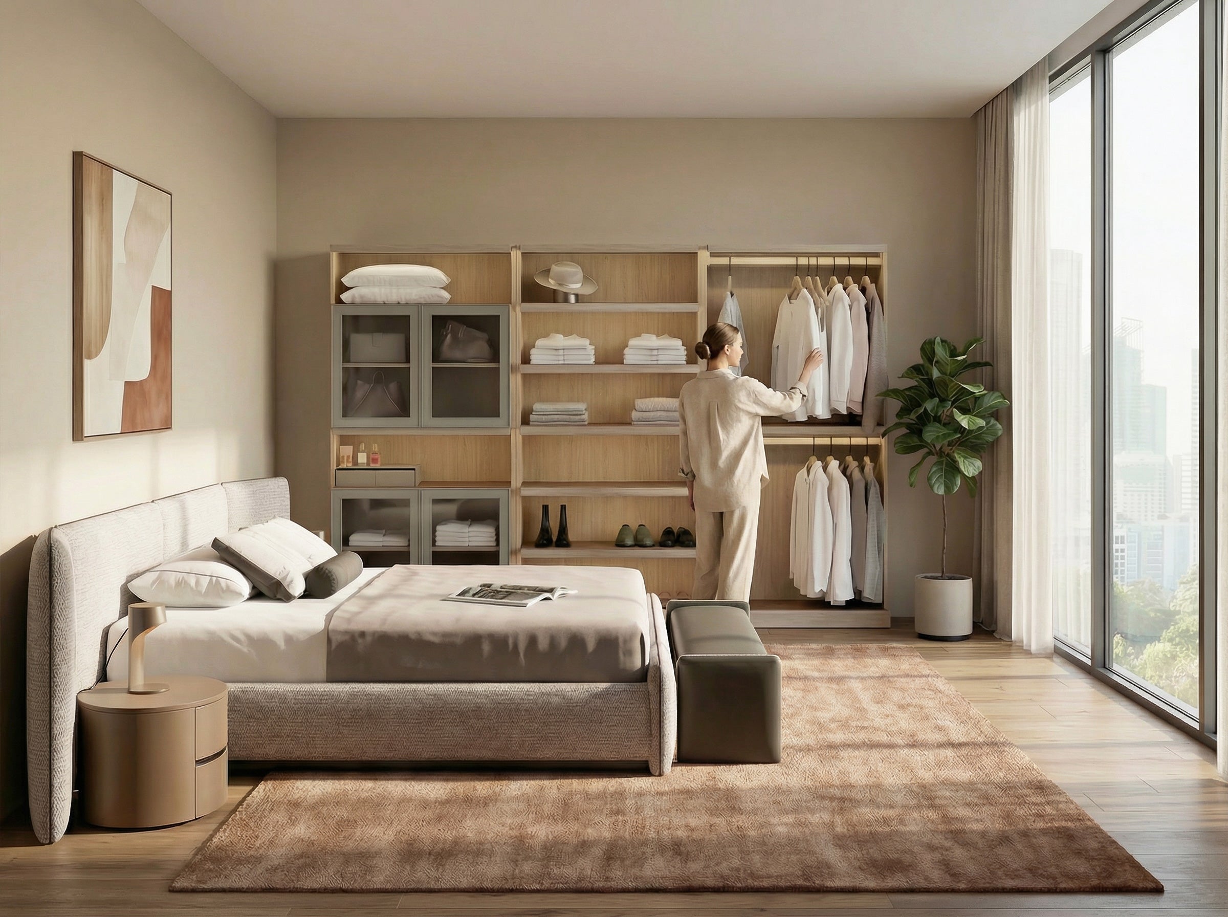 Mixed Storage as Wardrobe