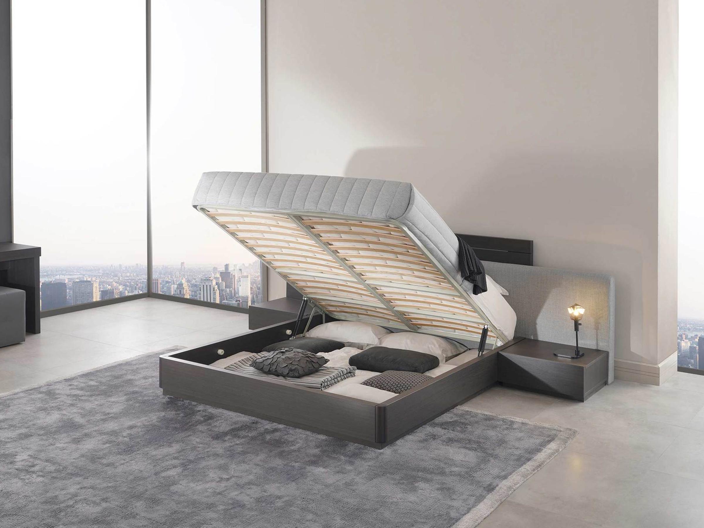 Double Storage Bed Sliced Headboard