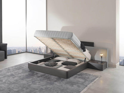 Double Storage Bed Sliced Headboard