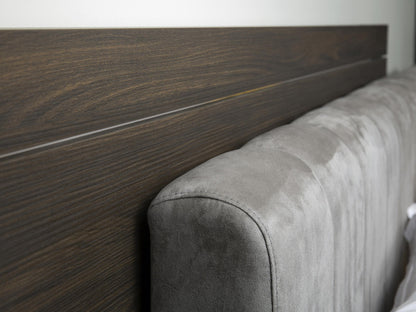 Double Storage Bed Sliced Headboard