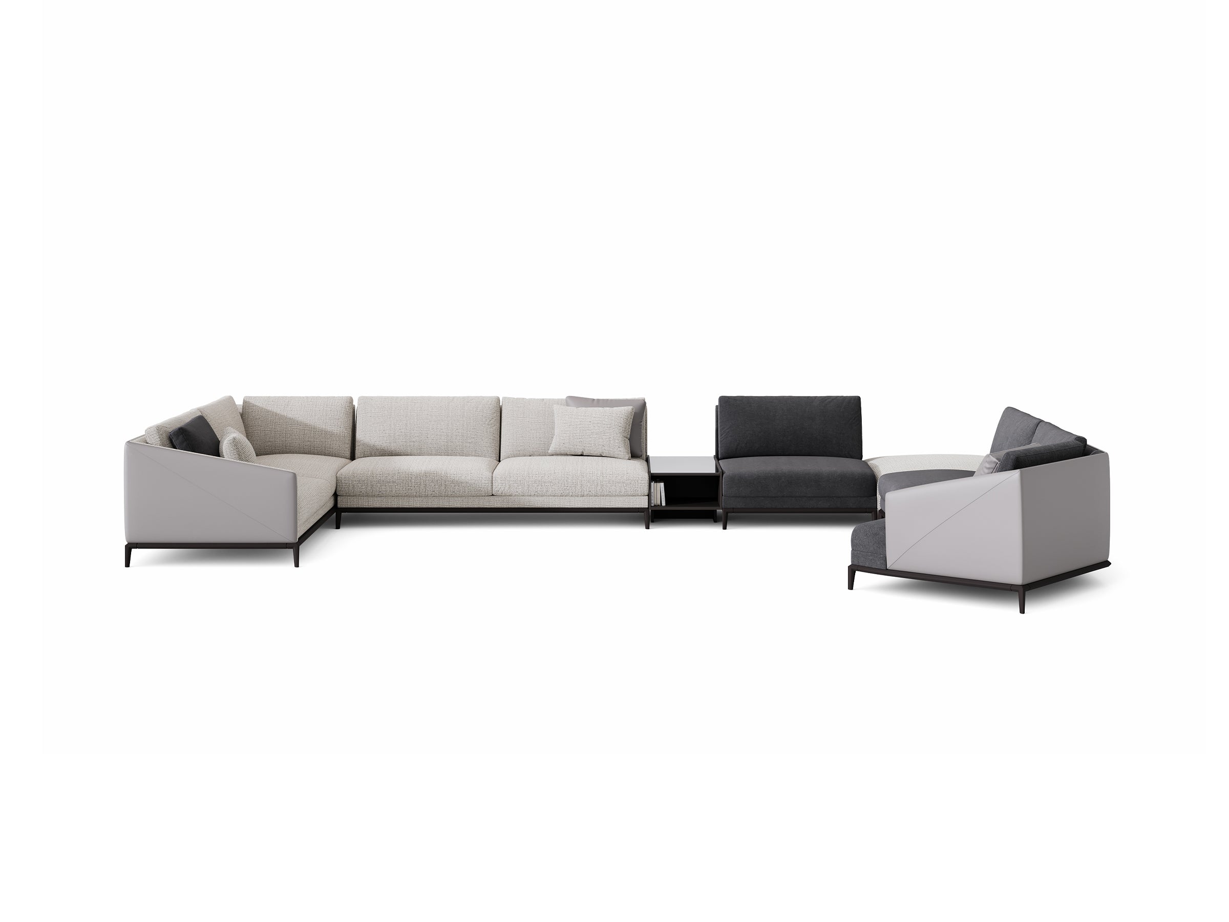 Ikon Corner Sofa With Wood Leg