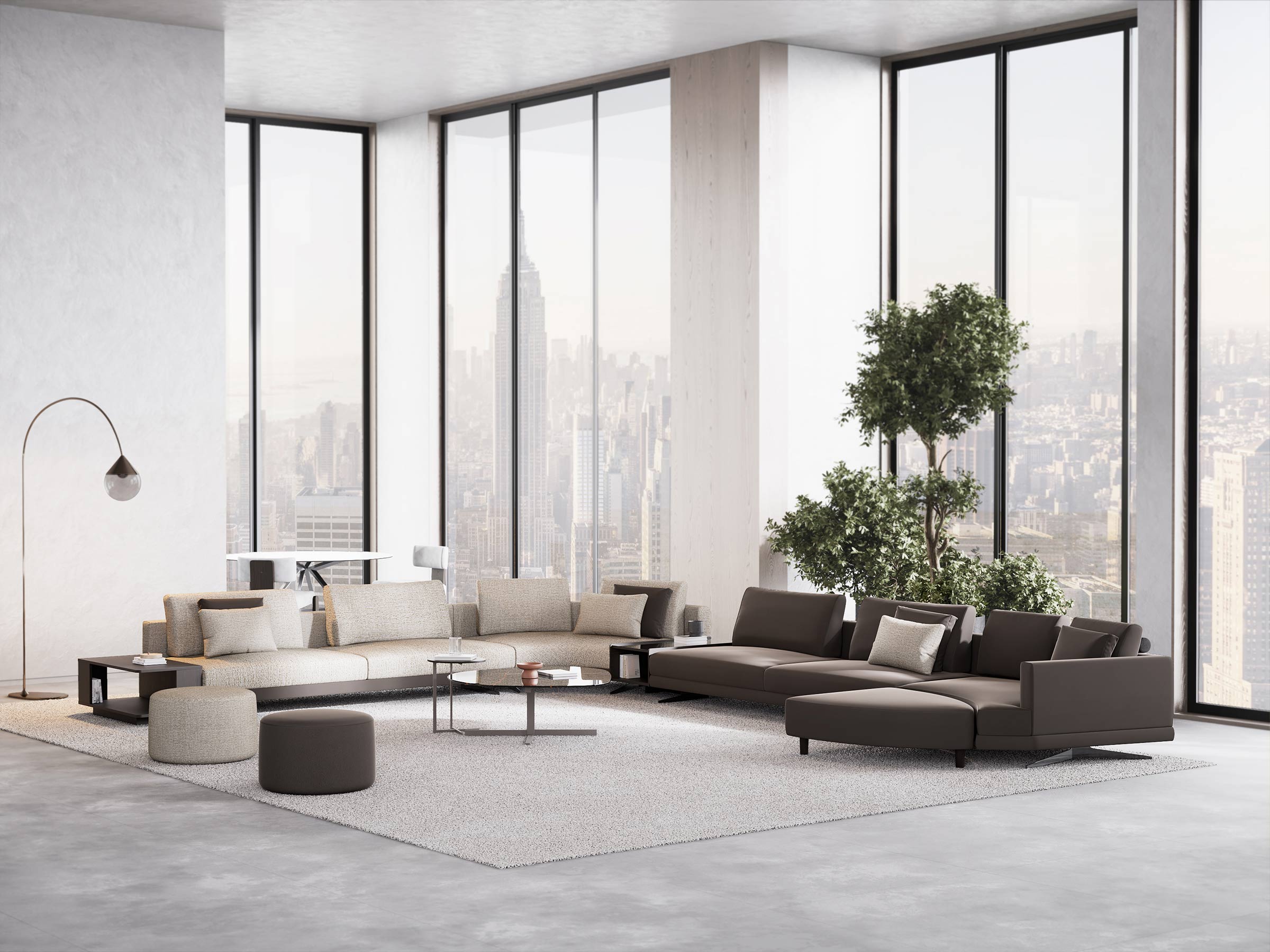 Mix Grand Corner Sofa with Table