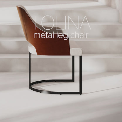 Silla con patas de metal Tolina