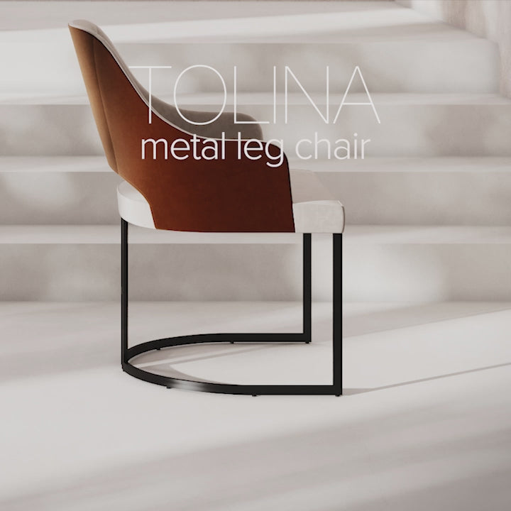 Silla con patas de metal Tolina